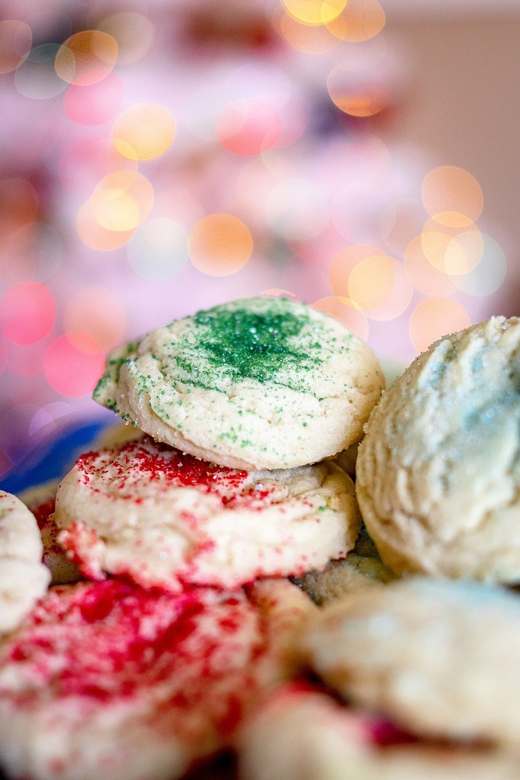 Sugar Cookie Recipe - Homemade Butter Cookies with Colored Sugar